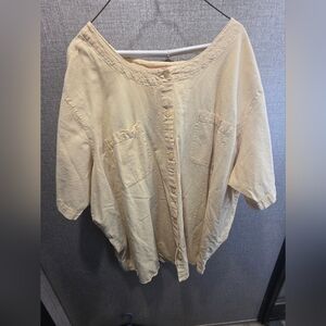 Woman Within Yellow Button-Down Shirt